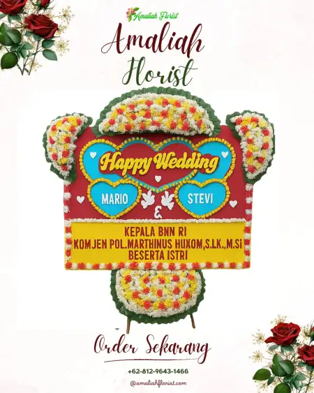 Papan Bunga Pernikahan Sobangan